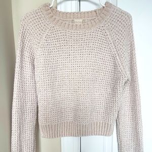 Altar'd State Chenille Oatmeal Sweater - Cropped, Size M